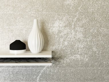 raf üzerinde iki vazo