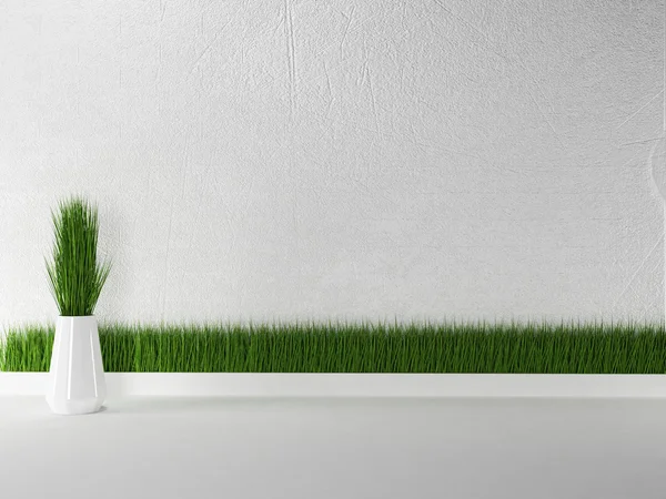 Gras in der Vase — Stockfoto