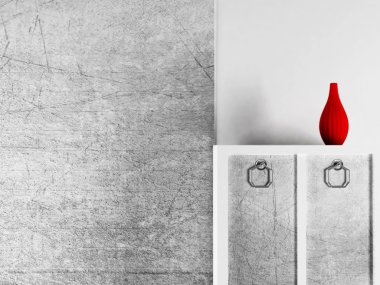 masada kırmızı vazo