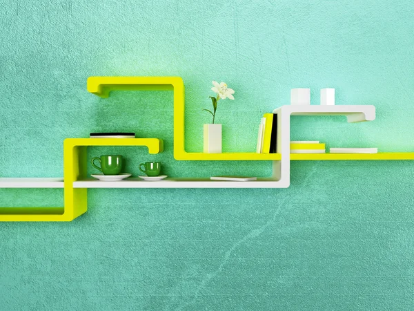 Creative shelf on the wall, — Stock Photo, Image