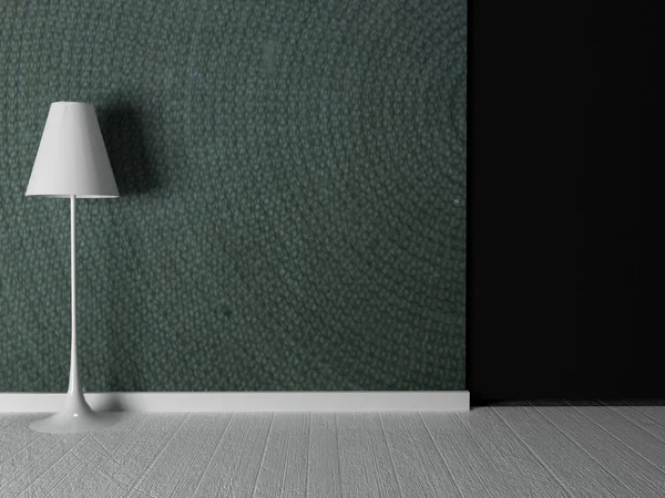 Güzel duvar kağıdı yakınındaki zemin lambası — Stok fotoğraf