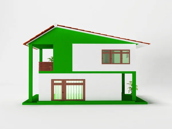 En enkel tvåvåningshus — Stockfoto