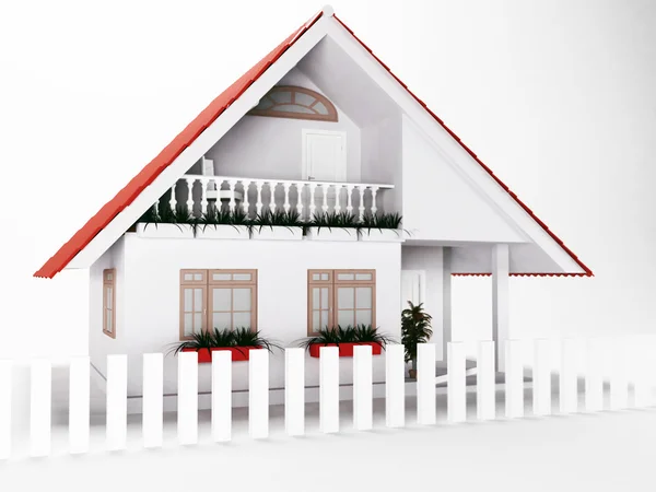 Little house on white background — Stock Photo, Image