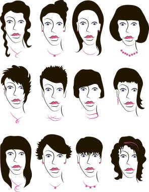 Kadınlar için değişik saç modelleri