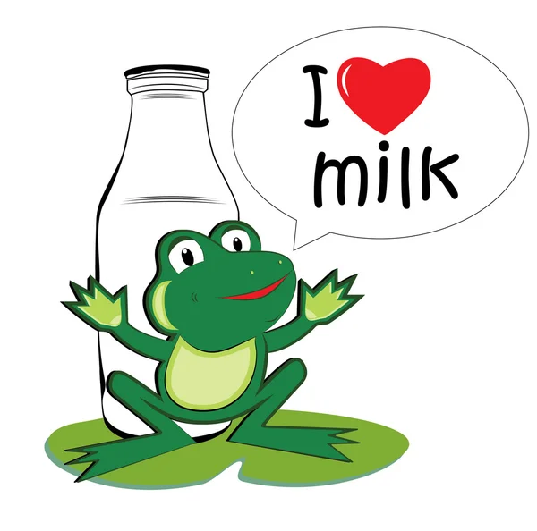 Milk merry frog Royalty Free Stock Vectors