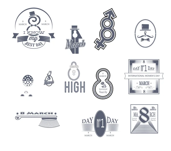 Kvinnor s dag icons2 Stockillustration