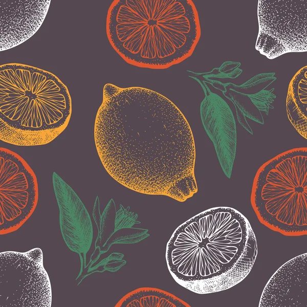 Limones dibujados a mano — Archivo Imágenes Vectoriales