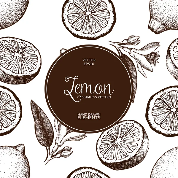 手工绘制的柠檬 — 图库矢量图片