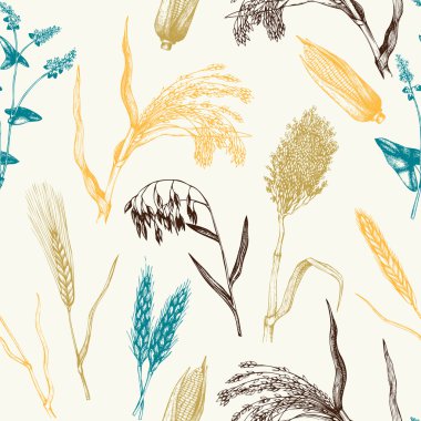 bitkileri çizimler ile Seamless Modeli