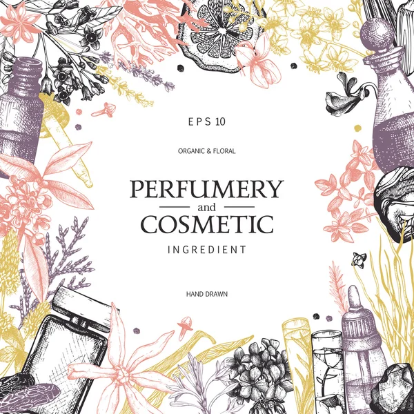 Diseño para cosméticos y perfumería — Archivo Imágenes Vectoriales