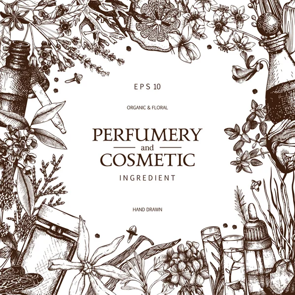 Diseño para cosméticos y perfumería — Archivo Imágenes Vectoriales