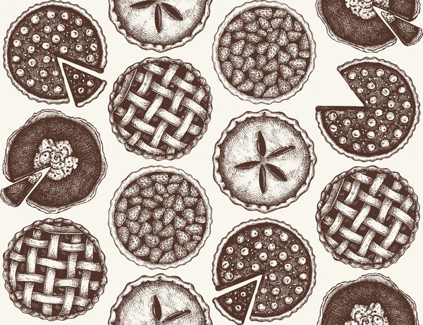 Традиційні американські торти безшовний візерунок — стоковий вектор