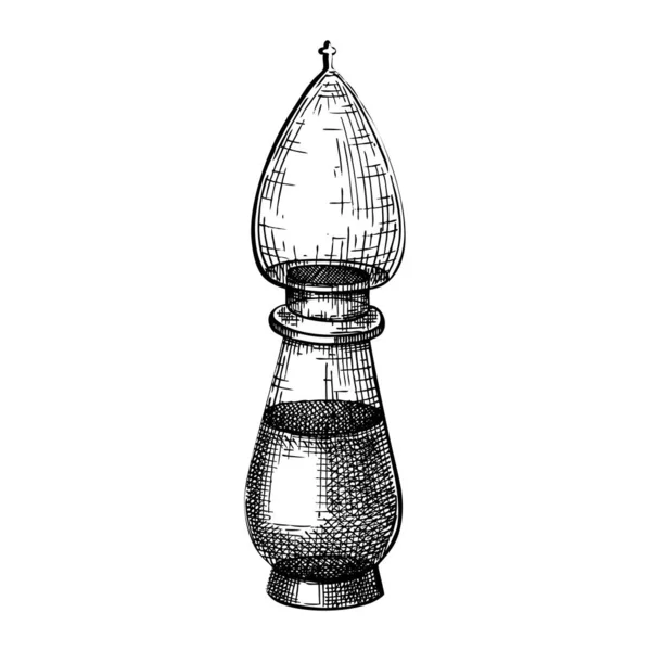 Bouteille Verre Esquissée Main Dans Style Vintage Dessin Verrerie Pour — Image vectorielle