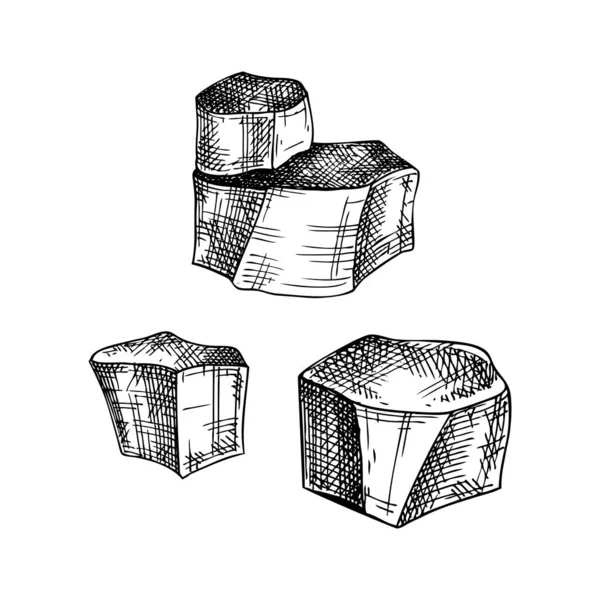 Colección Ingredientes Jabón Aromático Dibujado Mano Ilustraciones Vectoriales Barras Glicerina — Archivo Imágenes Vectoriales