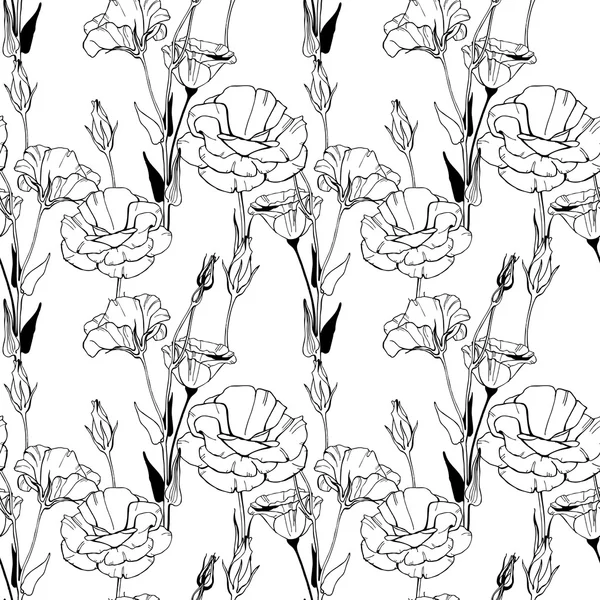 Nahtloses Muster mit dekorativen Blumen — Stockvektor