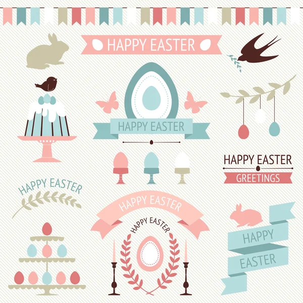 Elementos de diseño Pascua . — Vector de stock