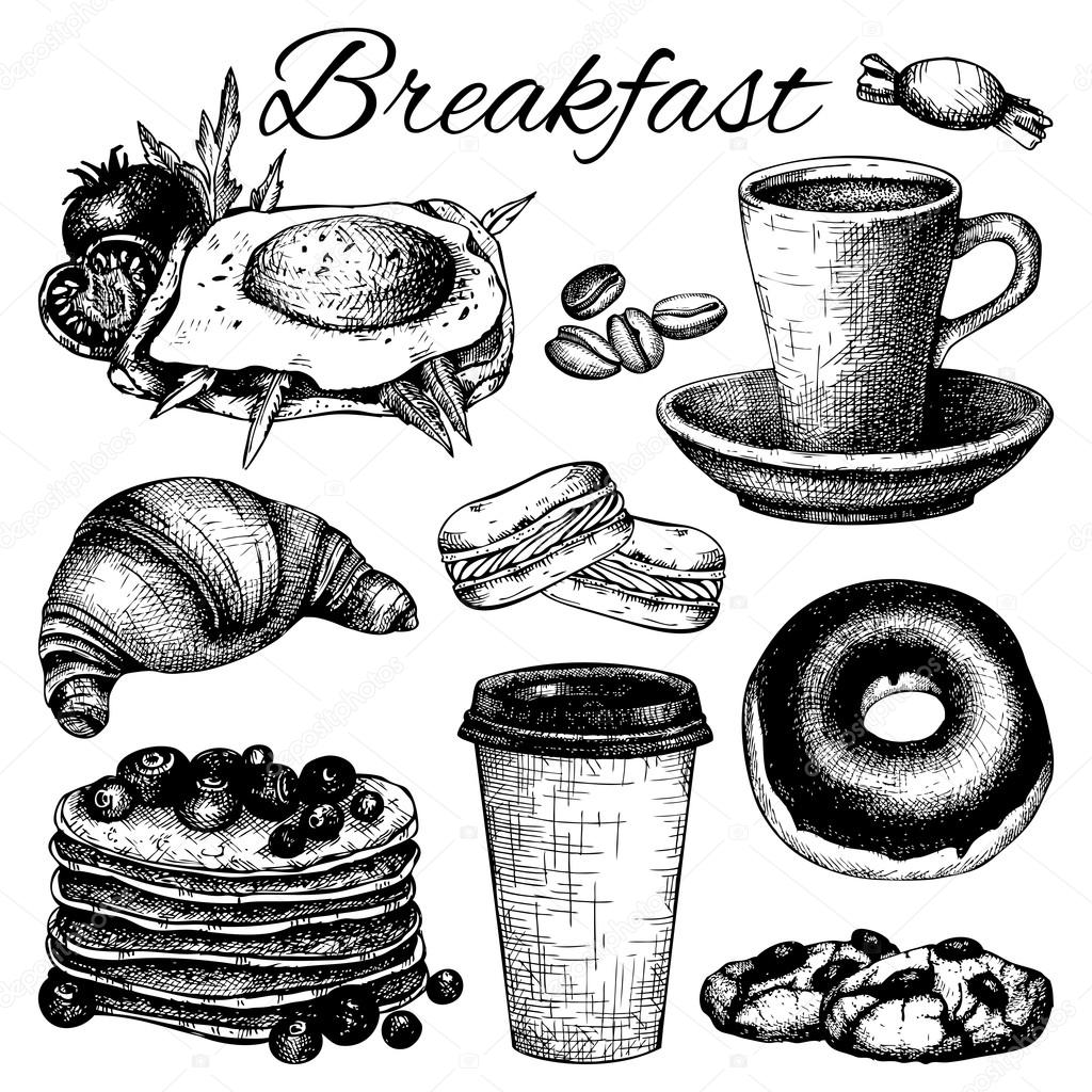 Breakfast food set