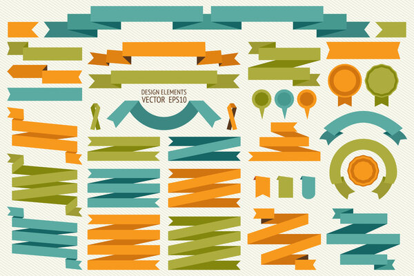 Collection of decorative design elements