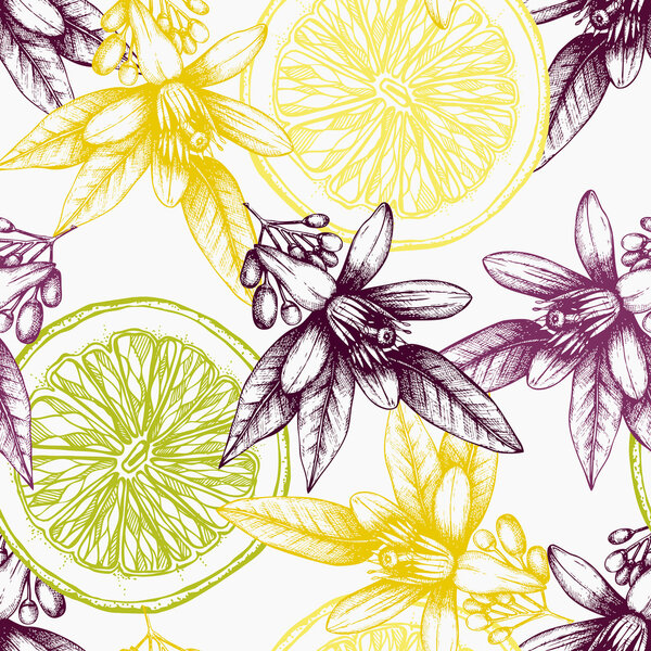 Винтажный цитрусовый фон
