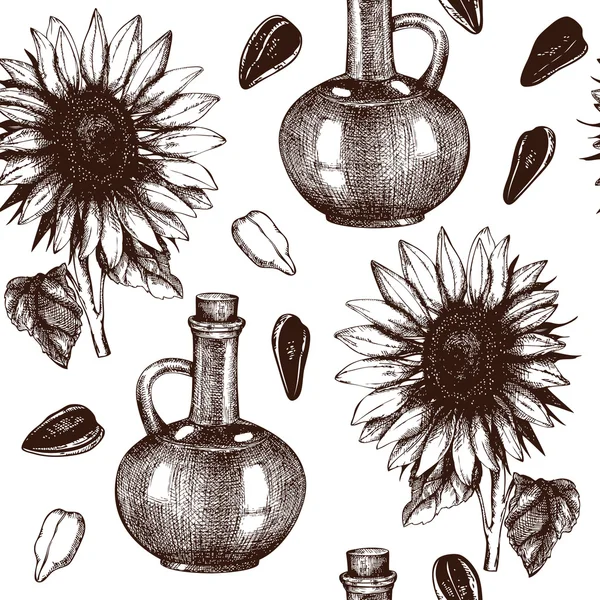 Соняшникова олія візерунком — стоковий вектор