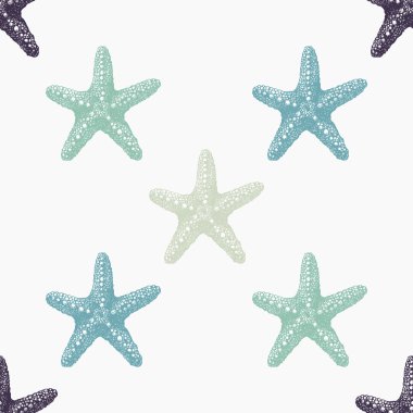 sea stars sketch pattern clipart