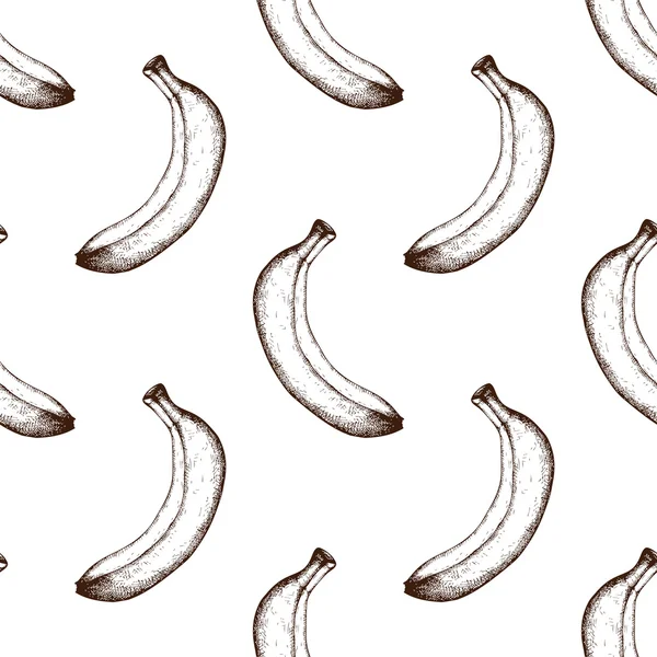 Hand drawn bananas  pattern — Stock Vector