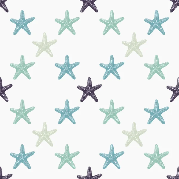 Estrellas de mar patrón de boceto — Archivo Imágenes Vectoriales