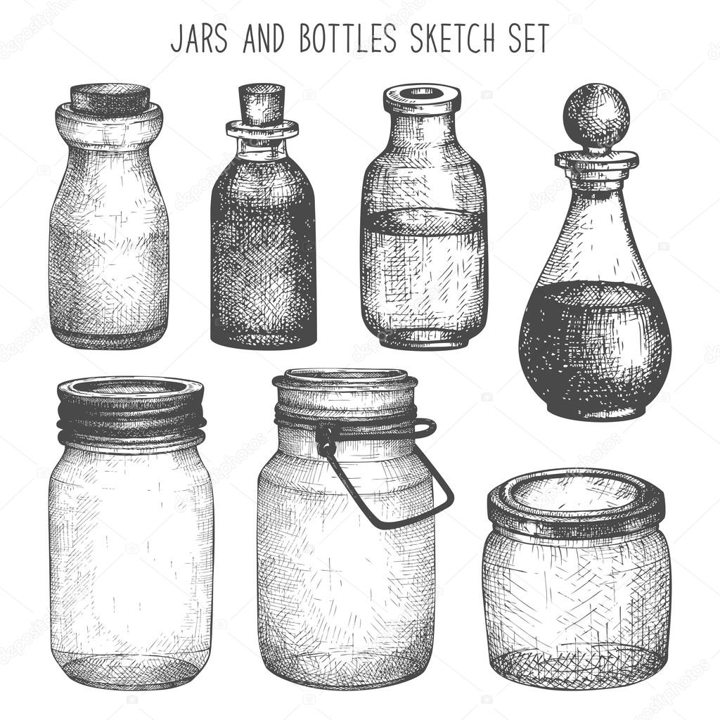 mason jars and bottles collection