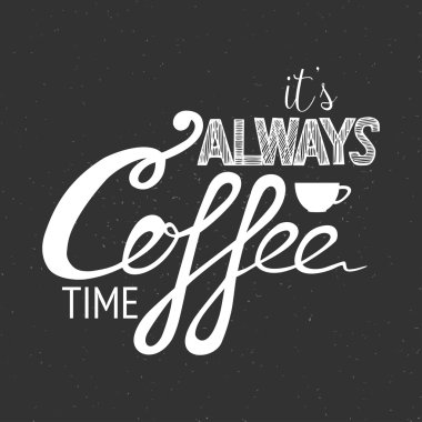 Poster kahve yazı ile