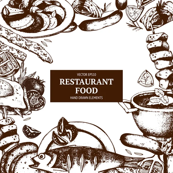 Restaurant of café menu — Stockvector