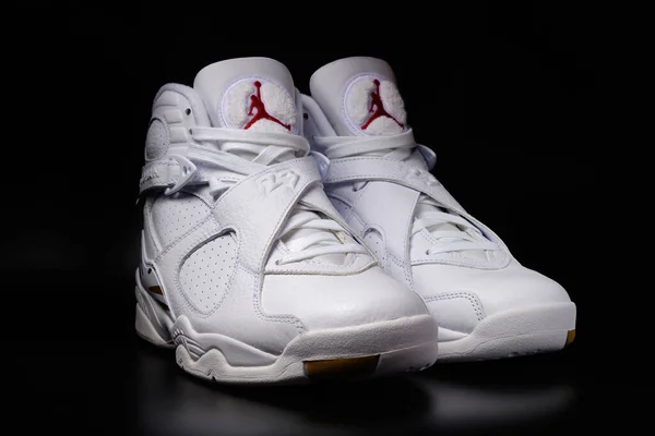 Nike Air Jordan Retro Ovo Drake White Color Way Sneakers — 图库照片