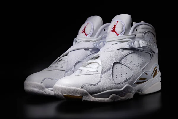 Nike Air Jordan Retro Ovo Drake White Color Way Sneakers — 图库照片