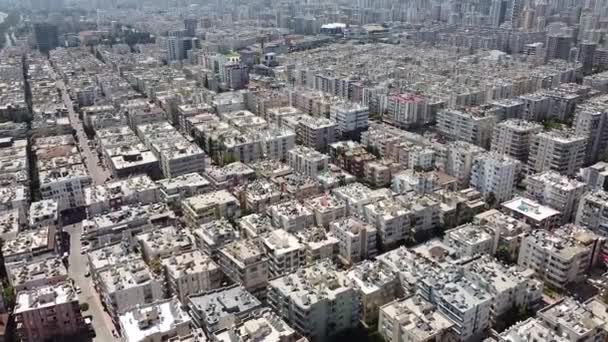 Aerial view of city blocks — Stock Video