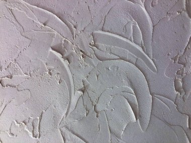 Kalıplı alçı. Beyaz duvar sıva dokusu. Sıkışmış arkaplan.