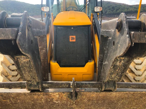 Carregador Retroescavadeira Jcb Estacionado Istambul Turquia Dezembro 2020 — Fotografia de Stock