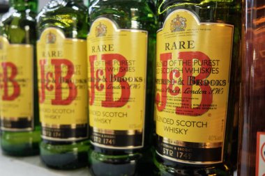 Bir şişe Justerini ve Brooks Rare viski. Mersin, Türkiye - Aralık 2020.