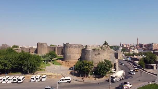 Fortezza di Diyarbakir, una fortezza storica a Sur, Diyarbakir, Turchia — Video Stock