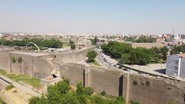 Fortezza di Diyarbakir, una fortezza storica a Sur, Diyarbakir, Turchia — Video Stock