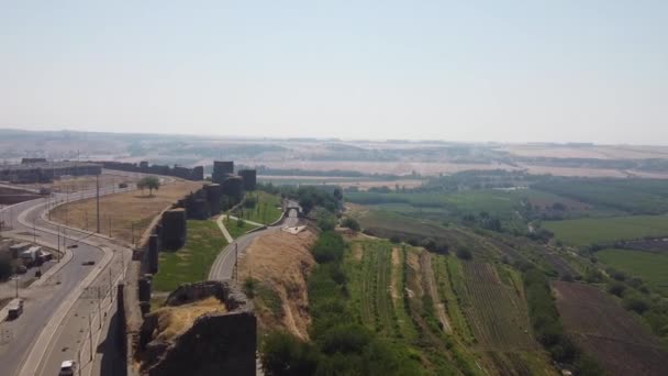 Os Jardins de Hevsel, Fortaleza de Diyarbakir e o rio Tigre — Vídeo de Stock