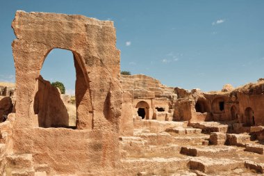 Kuzey Mezopotamya 'daki Doğu Roma kale şehri Dara' nın kalıntıları.