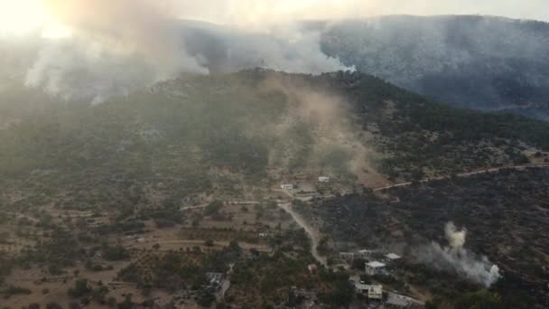 Brennender Wald in der Provinz Mersin, Türkei — Stockvideo