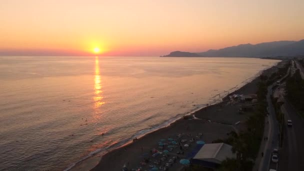 Splendido tramonto sul mare — Video Stock