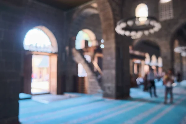 Blurred Interior of mosque — Stock Photo, Image