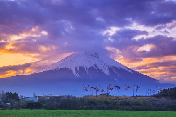 Mt. Fuji e carpa streamer — Fotografia de Stock