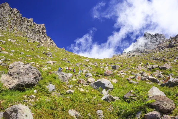 Aktiv vulkan Mt. Yakedake – stockfoto