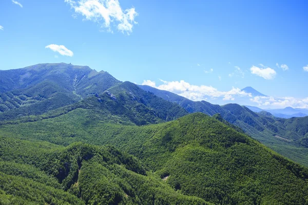 Mt. Kinpou and Mt. Fuji — Stock Photo, Image