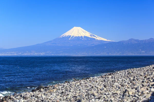 MT. fuji vy från cape mihama Royaltyfria Stockfoton