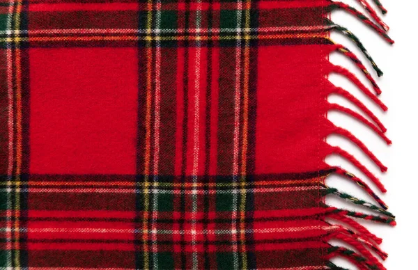 Tradizionale Tessuto Scozzese Tartan Con Frangia Chiudere — Foto Stock