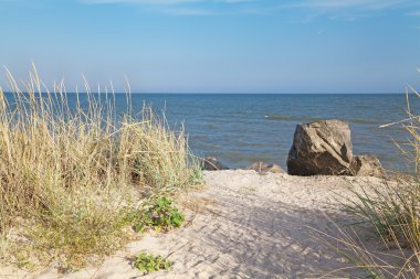 Sahildeki tek kaya parçası.