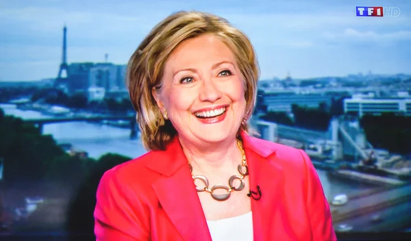 Uśmiechający się Hilary Clinton — Zdjęcie stockowe